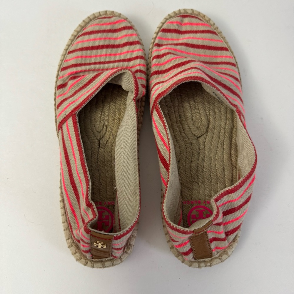 Tory Burch Striped Espadrilles Flats Women’s Size 10.5 - Picture 9 of 10